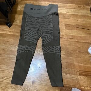 Adidas by Stella McCartney Olive Zebra Leggings